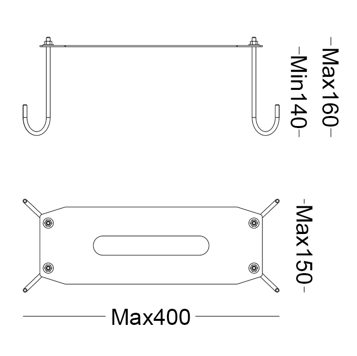 KIT.019 - Ancoraggio a terra staffe di ancoraggio